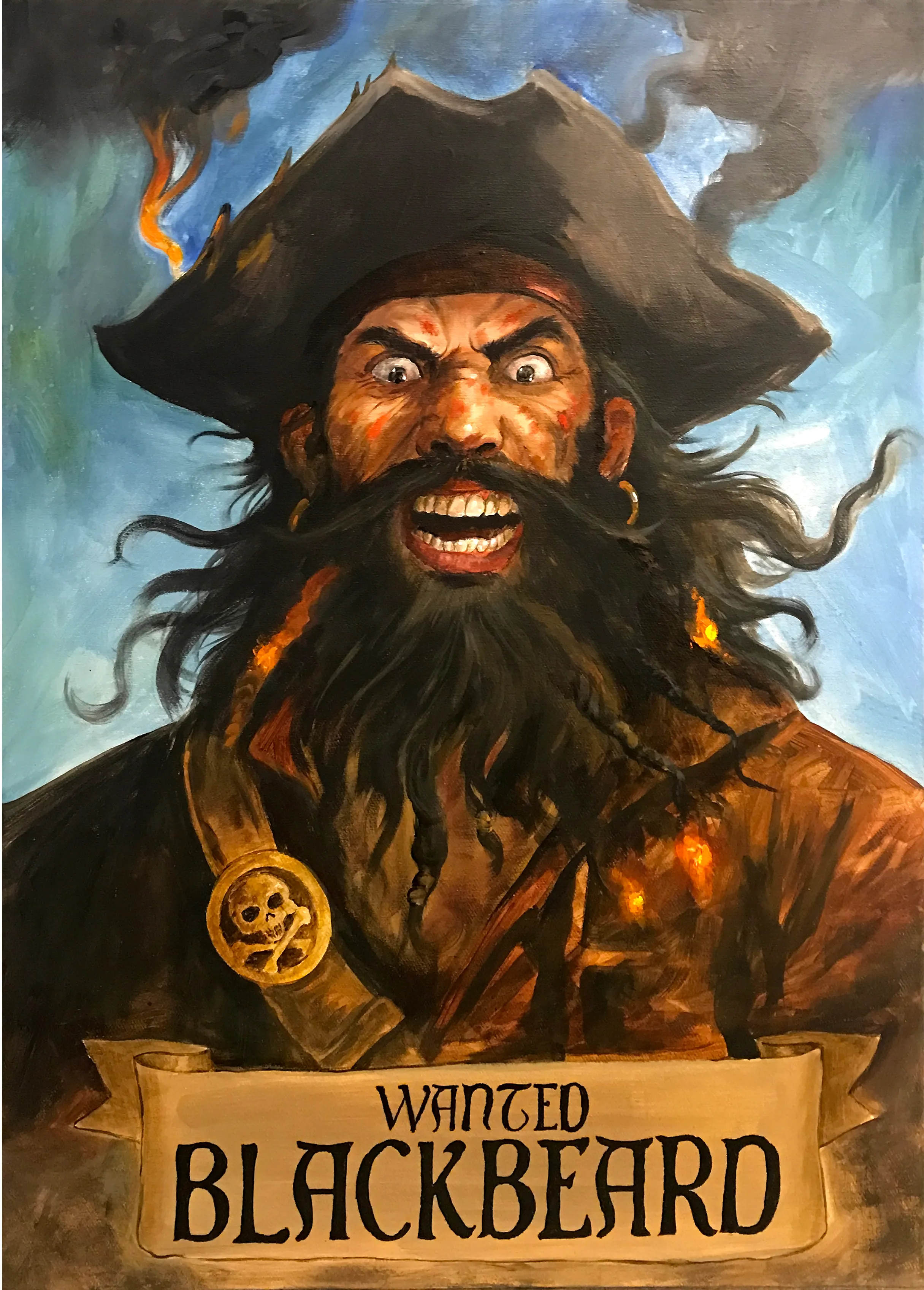 Maleri af Ib Beier: BlackBeard, ARRGGH!